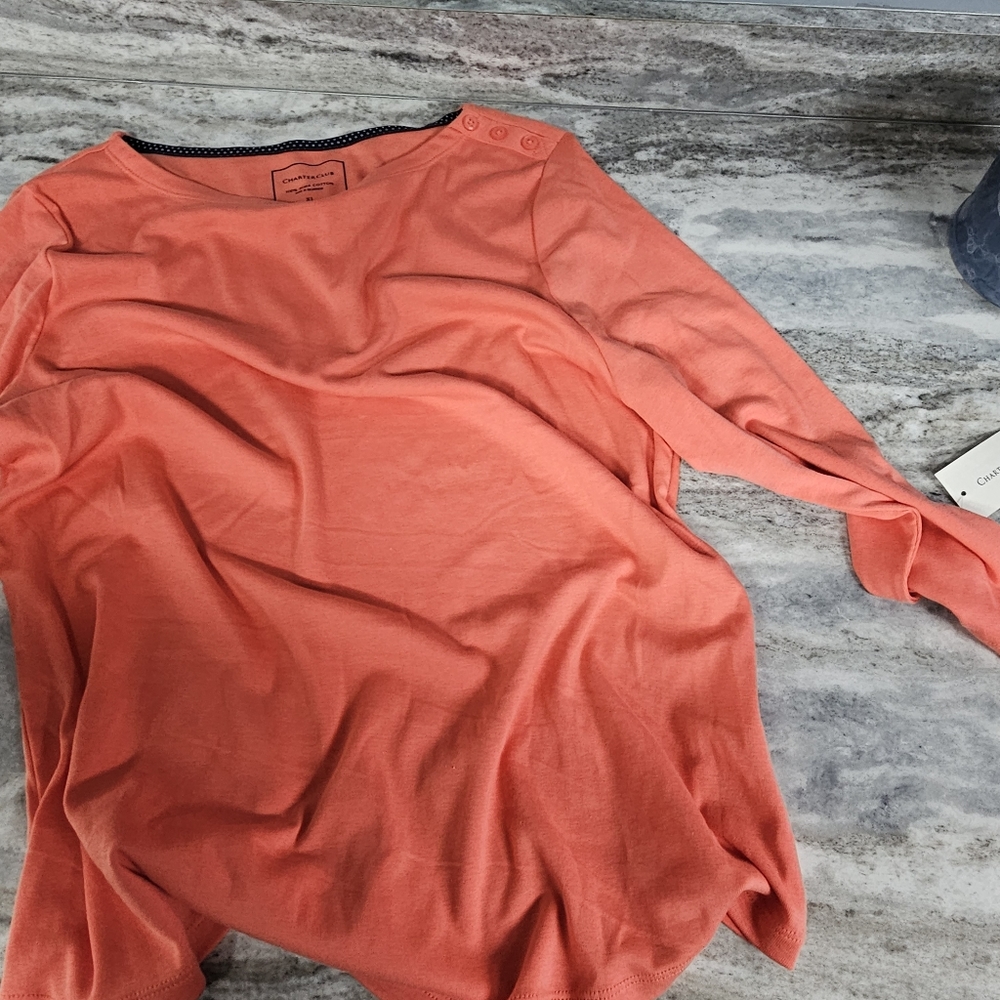 Charter Club NWT womens XL  boat neck, 3/4 sleeve. - Picture 10 of 11